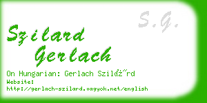 szilard gerlach business card